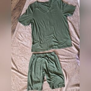 Olive Green Women's Set,‎ Top And Bottom